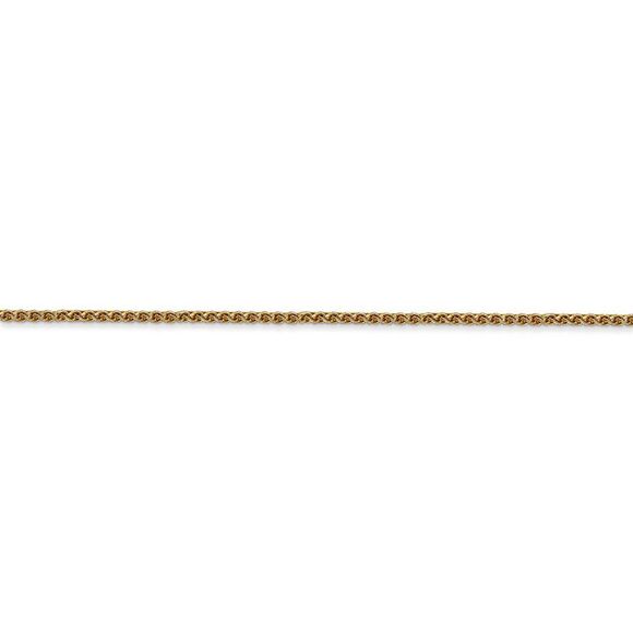 1.2mm 14k Yellow Gold, Diamond Cut Spiga Chain Necklace, 18 Inch - Picture 3 of 8